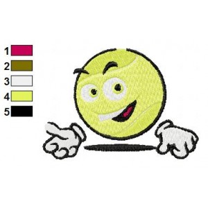 Tennis Ball Embroidery Design